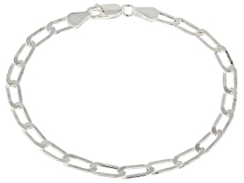 Picture of Sterling Silver 4.5mm Flat Curb Link Bracelet