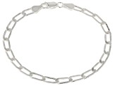 Sterling Silver 4.5mm Flat Curb Link Bracelet