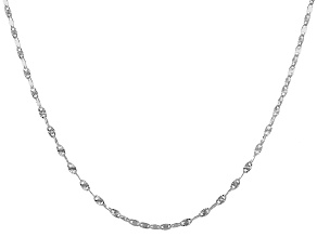 Sterling Silver 3mm Solid Diamond-Cut Valentino 20 Inch Chain