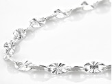 Sterling Silver 3mm Solid Diamond-Cut Valentino 20 Inch Chain