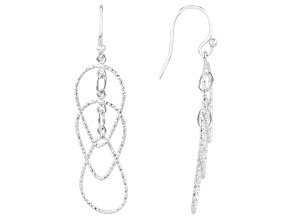 Sterling Silver Diamond-Cut Dangle Earrings