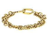 Gold Tone Stainless Steel Multi-Link Bracelet