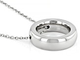 Stainless Steel Sliding Circle 16 Inch Necklace With 2 Inch Extender