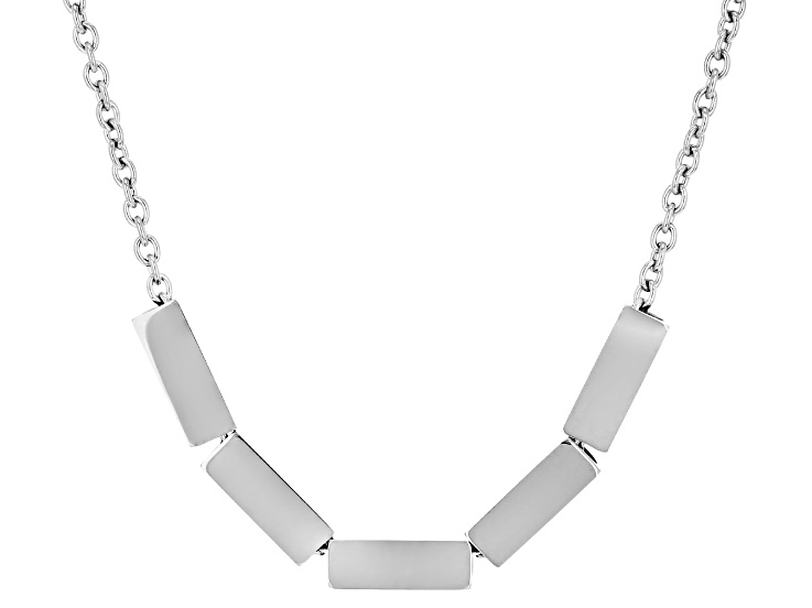 Stainless Steel Tube Bar Adjustable 18 Inch Necklace