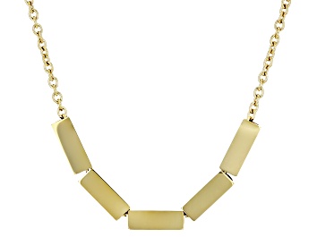 Picture of Gold Tone Stainless Steel Tube Bar Adjustable 18 Inch Necklace