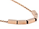 Rose Tone Stainless Steel Tube Bar Adjustable 18 Inch Necklace