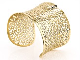 Gold Tone Stainless Steel Lace Design Cuff