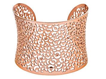 Picture of Rose Tone Stainless Steel Lace Design Cuff
