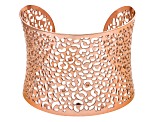 Rose Tone Stainless Steel Lace Design Cuff