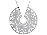 Stainless Steel Open Design Disc Necklace