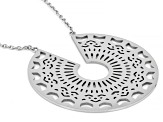 Stainless Steel Open Design Disc Necklace