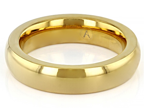 Gold Tone Stainless Steel High Polish 5mm Band Ring