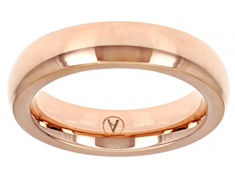 Rose Tone Stainless Steel High Polish 5mm Band Ring