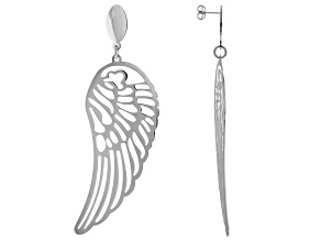 Stainless Steel Angel Wing Earrings
