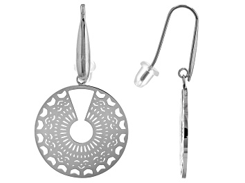 Picture of Stainless Steel Disc Drop Earrings