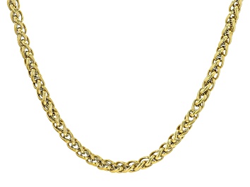 Picture of Gold Tone Stainless Steel Wheat Link 20 Inch Chain