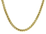 Gold Tone Stainless Steel Wheat Link 20 Inch Chain