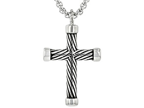 Stainless Steel Cross Pendant With Chain