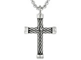 Stainless Steel Cross Pendant With Chain