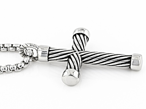 Stainless Steel Cross Pendant With Chain - SPH047 | JTV