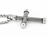 Stainless Steel Cross Pendant With Chain