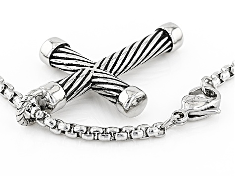 Stainless Steel Cross Pendant With Chain