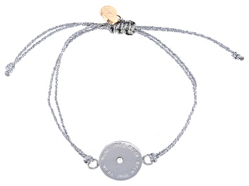 Picture of Know Your Value® Stainless Steel Adjustable Cord Bracelet With Crystal