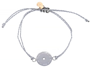 Know Your Value® Stainless Steel Adjustable Cord Bracelet With Crystal