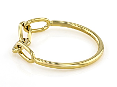 Gold Tone Stainless Steel Paperclip Ring
