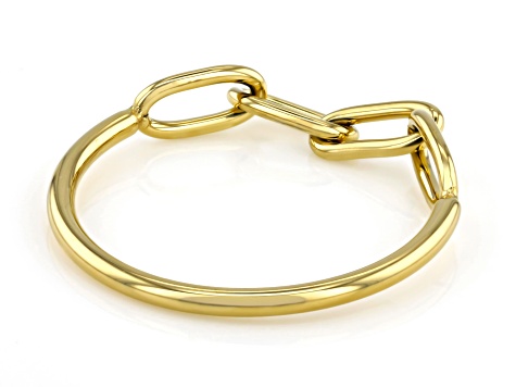 Gold Tone Stainless Steel Paperclip Ring