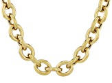 Gold Tone Stainless Steel Oval Link 20 Inch Chain