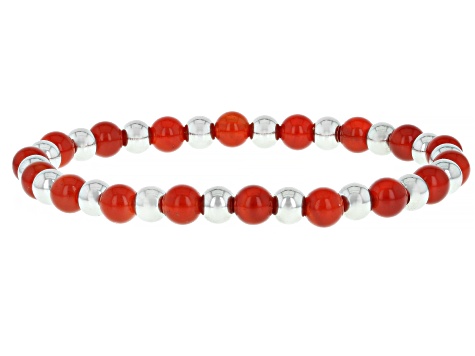 Stainless Steel 6mm Multi-Gemstone Stretch Bracelet Set