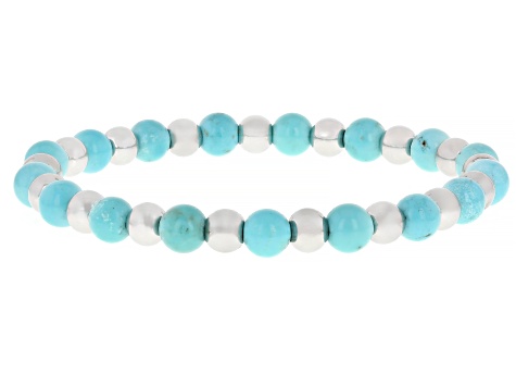 Stainless Steel 6mm Multi-Gemstone Stretch Bracelet Set