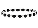 Stainless Steel 6mm Multi-Gemstone Stretch Bracelet Set