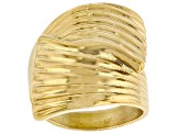 Gold Tone Stainless Steel Bypass Ring