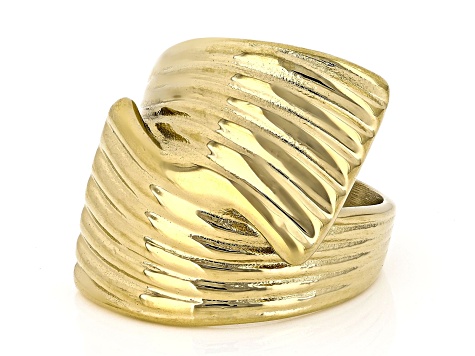 Gold Tone Stainless Steel Bypass Ring