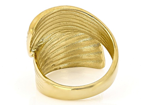 Gold Tone Stainless Steel Bypass Ring