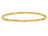 Gold Tone Stainless Steel 4-8mm Beaded Bracelet Set of 3