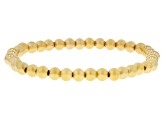 Gold Tone Stainless Steel 4-8mm Beaded Bracelet Set of 3