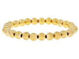 Gold Tone Stainless Steel 4-8mm Beaded Bracelet Set of 3
