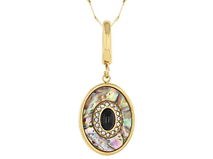 Abalone Shell 18K Yellow Gold Over Stainless Steel Pendant - SPH150 | JTV