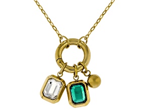 Sophisticated Steel® 18K Yellow Gold Over Stainless Steel 20" Charm Necklace