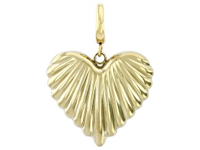 18K Yellow Gold Over Stainless Steel Heart Enhancer