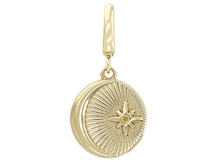 Sophisticated Steel® 18K Yellow Gold Over Stainless Steel Celestial Pendant