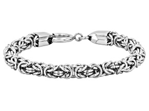 Stainless Steel 6.5mm Polished Byzantine Bracelet