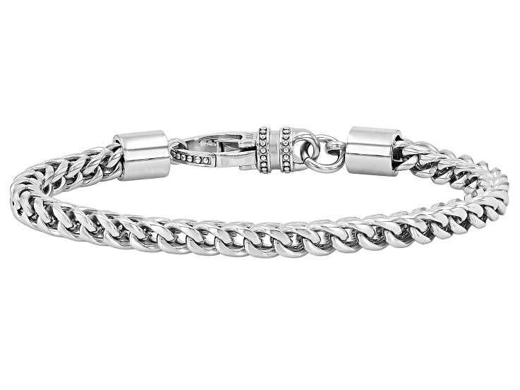 Stainless Steel 5mm Polished Foxtail Bracelet - SPH172 | JTV