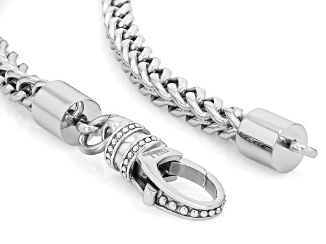 Stainless Steel 5mm Polished Foxtail Bracelet - SPH172 | JTV
