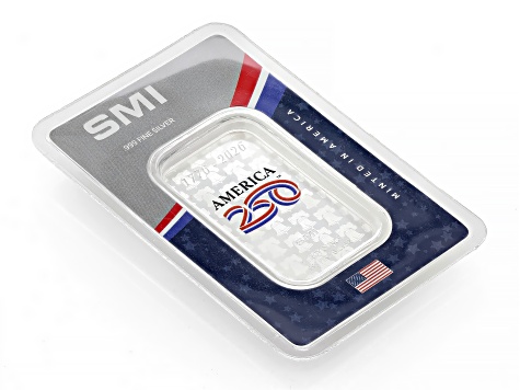 0.999 1oz Silver Ingot America250™ - SSM004 | JTV