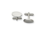 Stainless Steel Oval Cuff Links
