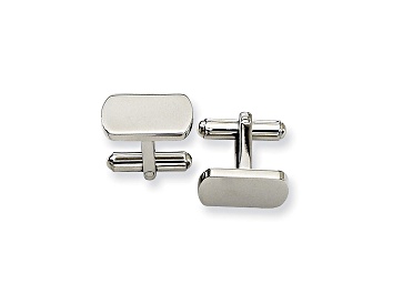 Picture of Stainless Steel Polished Oblong Cuff Links